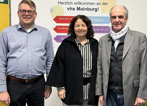 Bezirksgeschäftsführer und Stellvertreter Matthias Bendl und Matthias Treiber mir Ruth Müller; Foto: Funda Yalcin